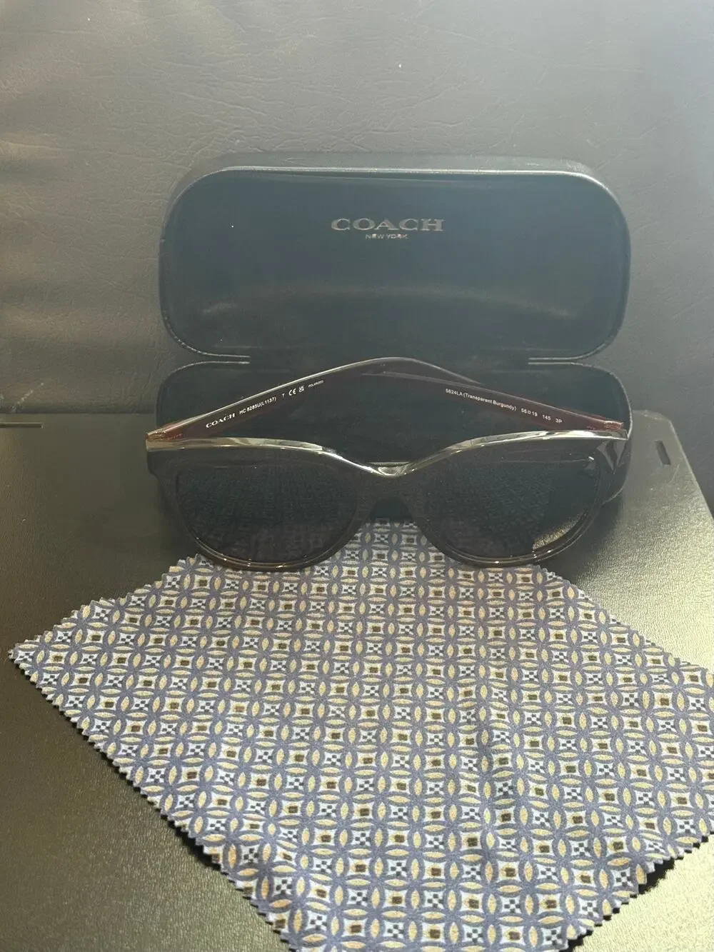 Coach women's sunglasses HC 8285UL Deep Burgundy NWT